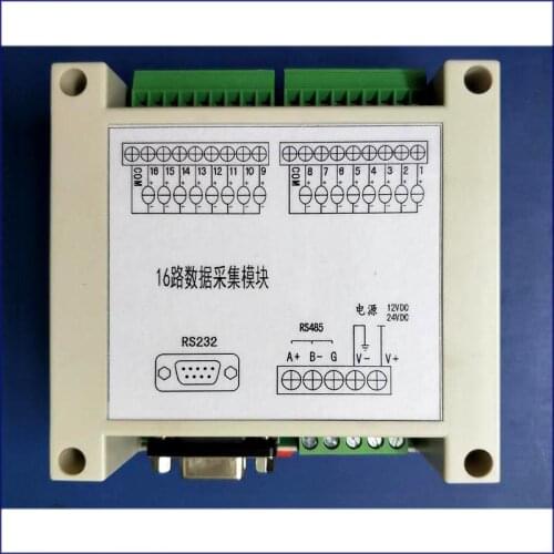 16-channel 4-20mA Analog Quantity Acquisition AD Module MODBUS-RTU Configuration 485+232