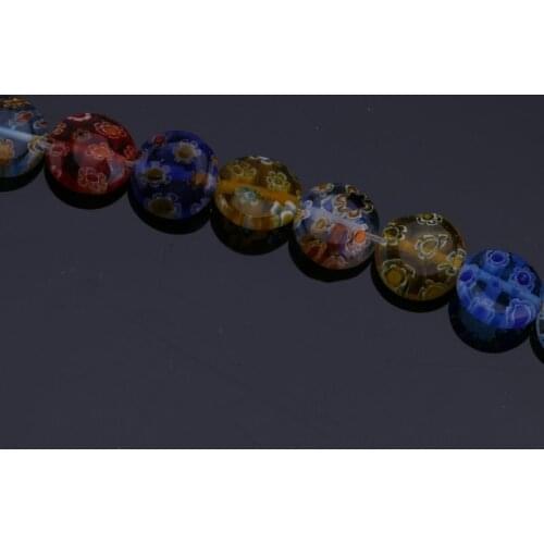 3pcs Coloured glaze thousand flowers DIY beads scattered beads 10 mm-008