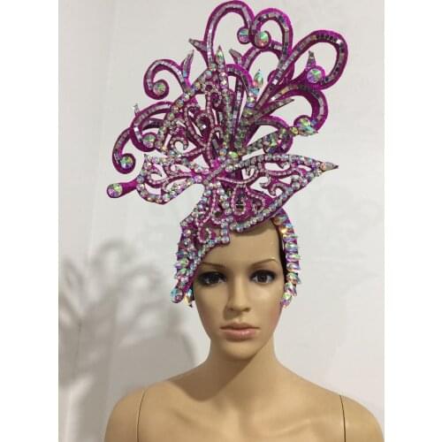 Latin dance Samba accessories Fashion exquisite headdress feathers Delicate dance shows accessories Samba clothing