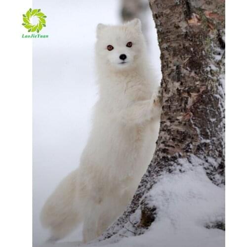 Diamond Painting Cross Stitch "white fox" Full Square Round Diy 5d Diamond Embroidery Picture Rhinestone Art