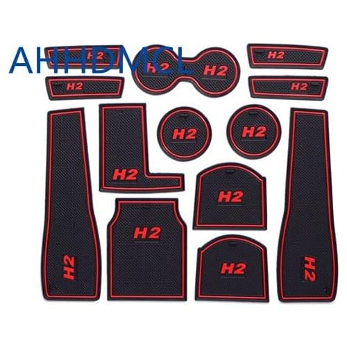 Car Anti-Dirty Pad Door Groove Gate Slot Cup Armrest Storage Pad Anti-Slip Mat For Great Wall Haval H2 2016