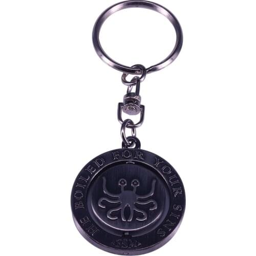Flying Spaghetti keychain FSM Atheist key ring creative Ramen food jewelry Pastafarian god pendant religious gift