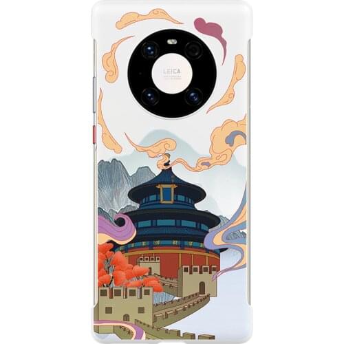 For Huawei Mate 40 Pro Reizen Thema Beschermhoes (Voor Glas Back Cover Versie)