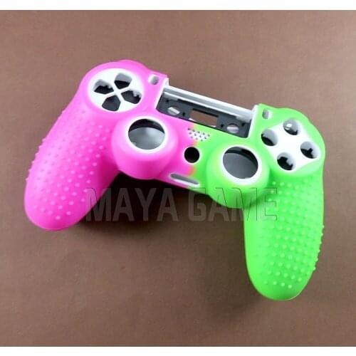 For Dualshock 4 Case Studded Dots Silicone Rubber Gel Skin for Sony PS4 Slim Pro Controller Cover Case Touch Color Silicone Case