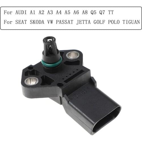 Map Pressure Sensor Fits Audi A2 A3 A4 Avant A5 A6 1.4 1.9 2.0 3.0 0281002401 038906051C EMS078 Automobiles Sensor Free Shipping