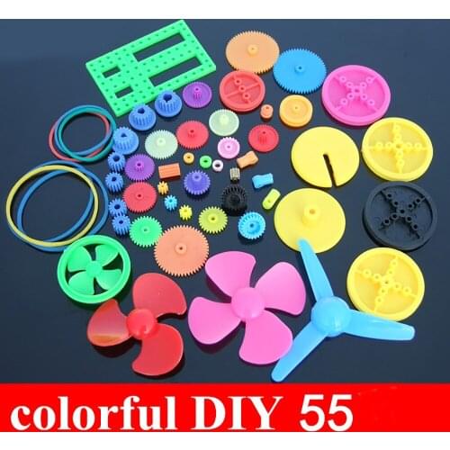 DIY Assembled Science Physical Experiment Model Set Electrical Wind Car Kids Wind Energy Recycle Educational Toy Gift (ABS)