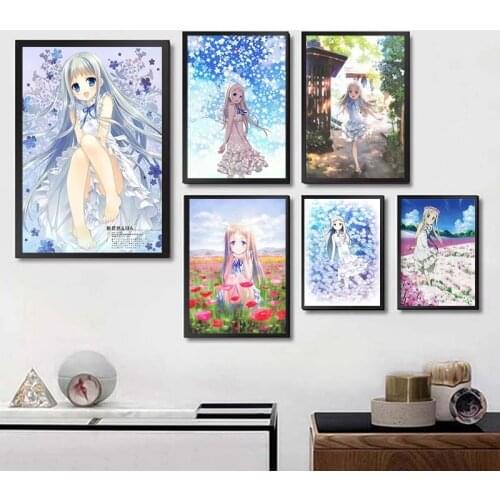 Home Decoration Anime Wall Art Prints Pictures Modular Ano Hana Poster Painting Cuadros On Canvas For Living Room No Framework