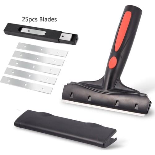 EHDIS Wrapping Car Cleaning Tool With Razor Blades Carbon Fiber Tinting Squeegee Snow Shovel Glass Glue Sticker Remover Scraper