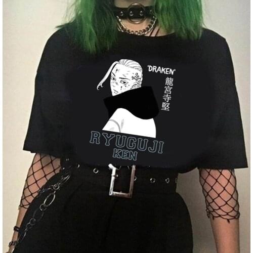 Unisex Tokyo Revengers Draken T-shirt Casual Short Sleeve Harajuku Tees Clothes