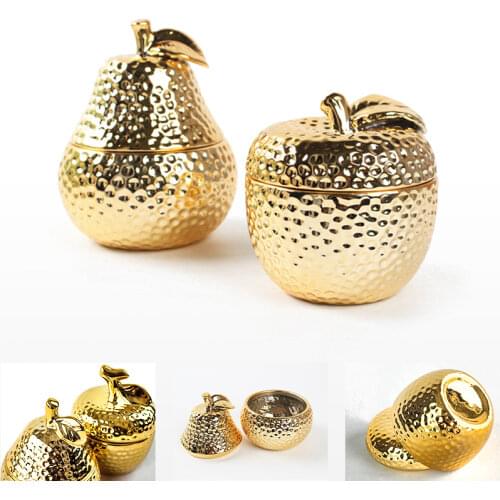 Ceramic Plating Crafts Storage Box Candy Jar Decoration Home Jewelry Gift Decoration Craft Decoration