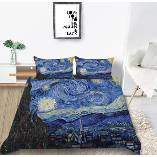 Thumbedding Van Gogh Bedding Set Artistic Classic Print Duvet Cover King Queen Double Full Twin Single Unique Design Bed Set