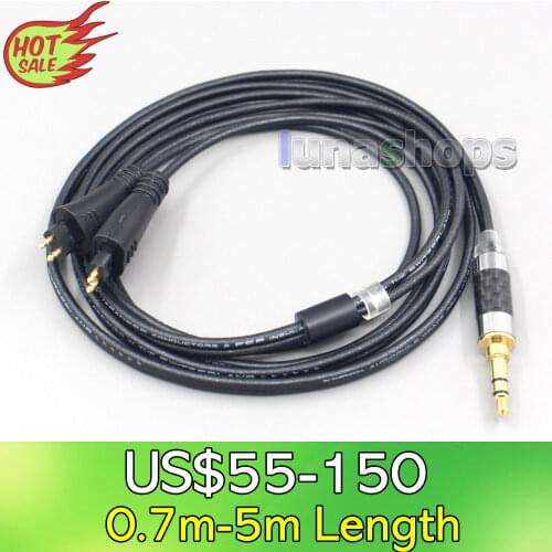 LN007145 2.5mm 3.5mm 4.4mm XLR Black 99% Pure PCOCC Earphone Cable For FOSTEX TH900 MKII MK2 TH-909 TR-X00 TH-600