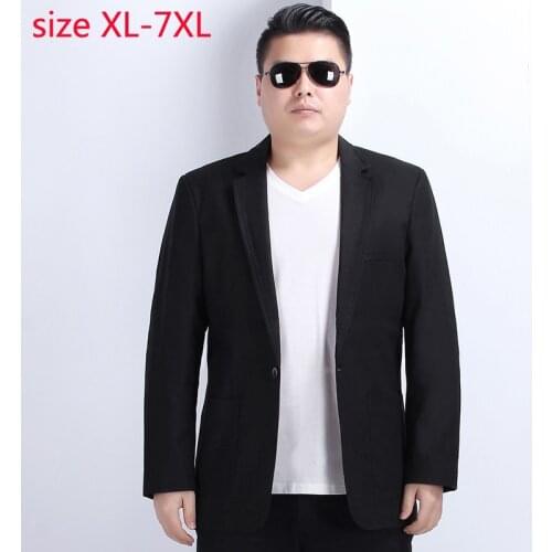 New High Quality Men Spring Autumn Cotton Linen Suit Super Large Single Breasted Casual Blazer Men plus size XL-7XL Jacket