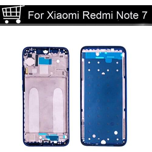 Original LCD Holder Screen Front Frame For Xiaomi Redmi Note 7 Housing Case Middle Frame No Power Volume Buttons Note7 Parts