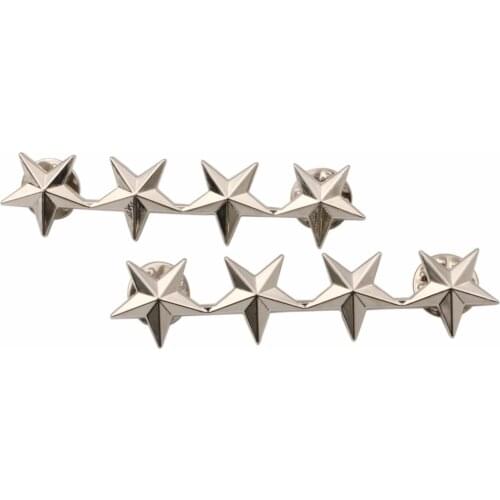 PAIR OF US ARMY OFFICER 4 STAR GENERAL RANK BADGES PIN