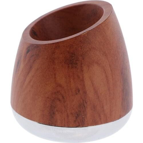 Wood Grain Classic Mens Shaving Safety Razors Stand Holder Support Base for Bathroom