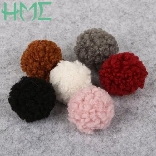 New arrival Lamb Cloth Covered Fur Ball Charm Pendant for Earring Fashion Jewelry Findings Making handemade Crafts