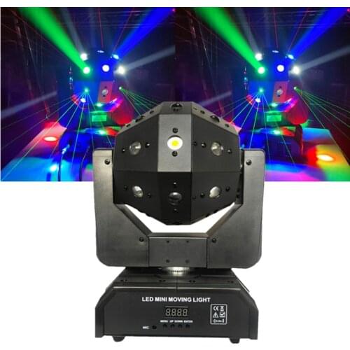 Professionele Dj Disco Bal Led Beam Laser Strobe 3in1 Moving Head Voetbal Licht Dmx Nachtclub Party Show Stage Verlichting
