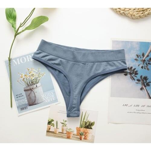 SALSPOR Women Sexy G-String Panties Seamless Thongs Underpants Solid Female Comfortable Panties Breathable Intimate Underwear