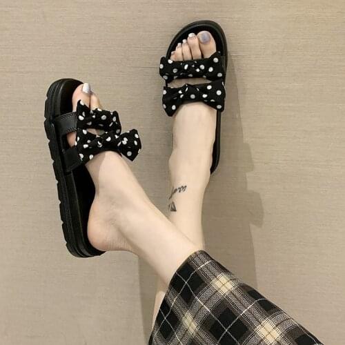 2021 Casual Home Women Slides Summer Thick Platform Female Slippers Non-slip Sexy Beach Womans Sandals Falt Student Ladies Shoes