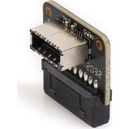 T3LB 90 Degree 19P Internal Head Male USB3.0 Type C to Type-E 20P Adapter USB 3.1/3.2 A-Key 20 Pin Front Panel Female Header