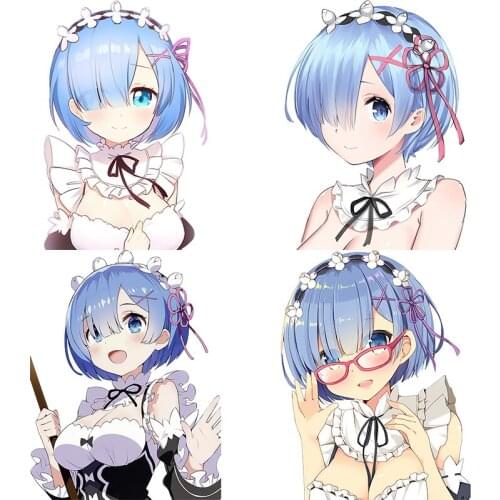 Three Ratels CDM368 RE:ZERO cute Rem Vinyl PVC poster cartoon anime car hood sticker laptop decal