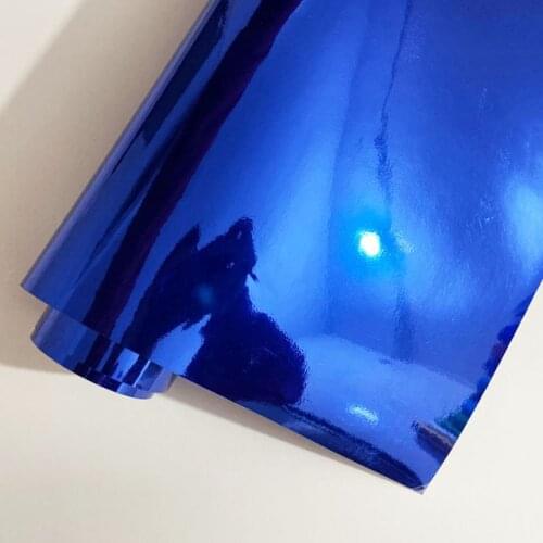 High stretchable Waterproof UV Protected Blue Chrome Mirror Vinyl Wrap Sheet Roll Film Car Sticker Decal Sheet