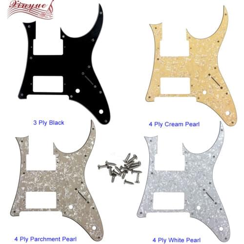 Pleroo Guitar Parts for 10 hole screws MIJ Ibanez RG2550Z Guitar Pickguard Humbucker HH Pickup Scratch Plate,many colors
