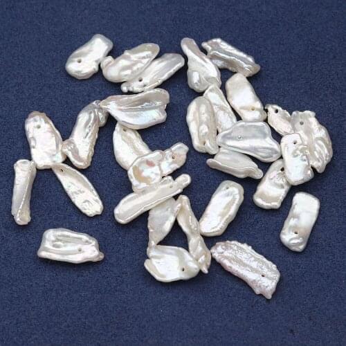 2 Pcs Natural Freshwater Pearl Beads Irregular Cultured Pearl for Jewelry Making Necklace Bracelet Design Craft Gift