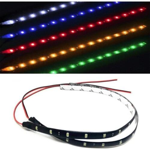 1PC 30cm 12V Car Led Strip 15LED Waterproof Car Led Flexible Strip Daytime Running Lights for Car Auto Bike Motorcycle Truck