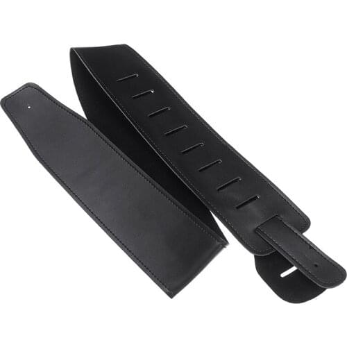 1 PC Black Adjustable Soft PU Leather Thick Guitar Strap For Electric Acoustic Guitar Bass Shoulder Strap Accessories