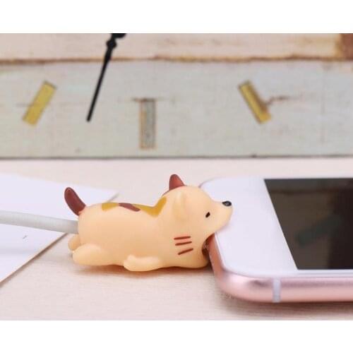 1Pcs Cute Bite Cartoon Animal Cable Protector Cord Wire Protection Mini Cover Charging Cable Winder High Quality Protector New