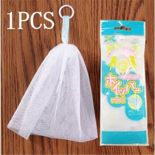 1 Pcs Mesh Bag Hangable White Nylon Foaming Mesh Soap Net Nylon Soap Mesh Net for Cleansing Face Bathroom Supplies Bag