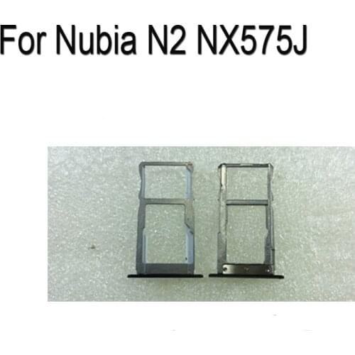 100% Original Silver SIM Card Tray For ZTE Nubia N2 NX575J SD Card Tray SIM Card Holder SIM Card Drawer For Nubia N2 Parts