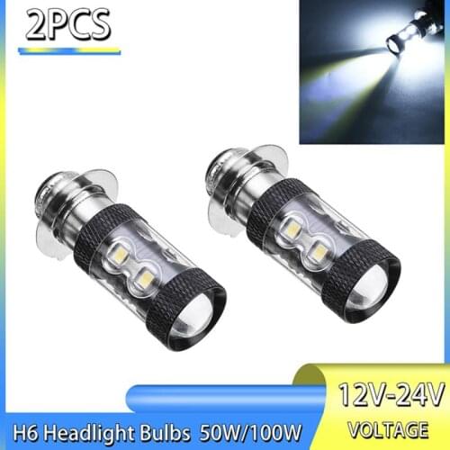 For Honda TRX 250 300 400 450 700 2PC H6M 100W LED HeadLight Bulb White Motorcycle ATV Signal/Door light/Reading Lights