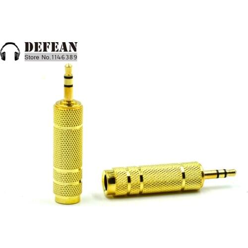 2x 6.5mm 1/4 Female to 1/8 3.5mm Male Headphone Jack Adapter Plug Stereo