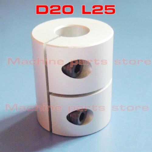 3pcs Rigid Couplings Clamping Solid Shaft Coupler D20 L25 3 4 5 6 7 6.35 8Mm 3D Printer Parts T8 Lead Screw