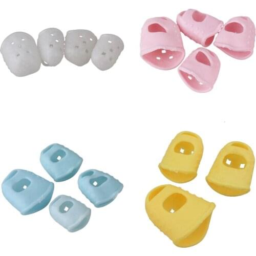 4pcs White Guitar Finger Ring Protectors Finger Guards Guitar Fashion