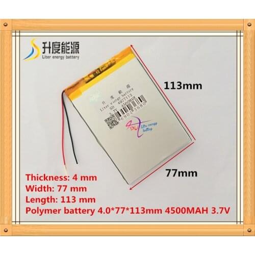 The tablet battery 3.7V 4500mAH 4077113 Polymer lithium ion / Li-ion battery for tablet pc battery