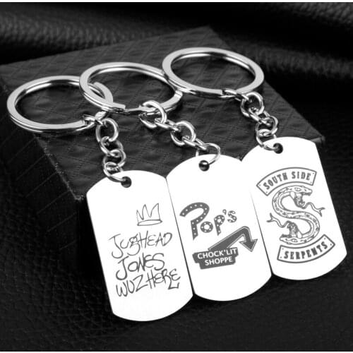 RIVERDALE Key Chains Stainless Steel Keyholder Women Mens Keychain Car Key Ring llaveros
