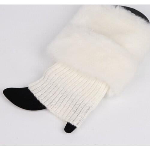 Spring Autumn Women Knitting Leg Warmers for Boot Cuffs Faux Fur Short Socks Winter Foot Cover Warm Female Sock Boots Gifts