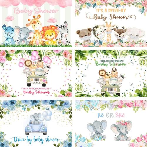 Avezano Photography Background Birthday Baby Shower Forest Jungle Party Elephant Lion Backdrops Photocall For Photo Studio Decor