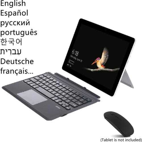 Keyboard Funda For Microsoft Surface Pro 7 6 5 4 3 Wireless English Russian Spanish Korean Touchpad Keyboard For Surface Pro