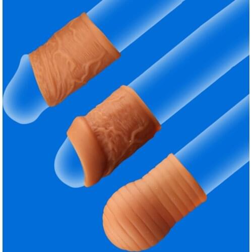 Cock Ring Penis Realistic Phimosis Correction Glans sleeve Foreskin Rings Male Penis Lock Semen Delay Ejaculation Men Sex Toys