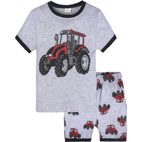 Summer Boys Clothes Sets Children Clothing Short Sleeve Tracksuit For Boys Sport Suits Tractors Costume For Kids Clothes