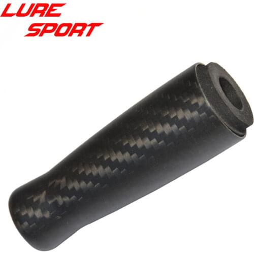 LureSport 2pcs woven 3K Carbon Grip Taper shape 76mm 53mm handle EVA in butt side Rod Building component Rod Repair DIY blank