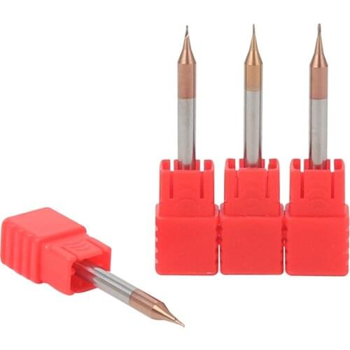 LIJUN LON HRC55 Mini Milling Cutter 0.2-0.9mm 2 Flute Micro Flat End Mill TiCN Coated Shank Tungsten Carbide CNC Router Bits