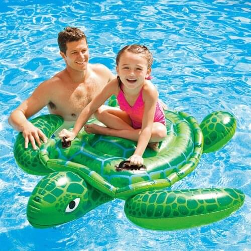 Inflatable Swim Float Swimming Float Seat Sea Turtle Pattern Swimming Ring Inflatable Pool Lounge For Summer Outdoor Water Fun