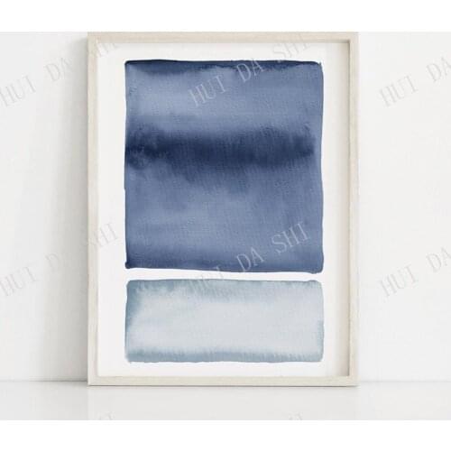 Blue Wall Decor, Abstract Print, Abstract Printable Art, Navy Blue Print, Living Room Wall Art, Geometric Abstract Print