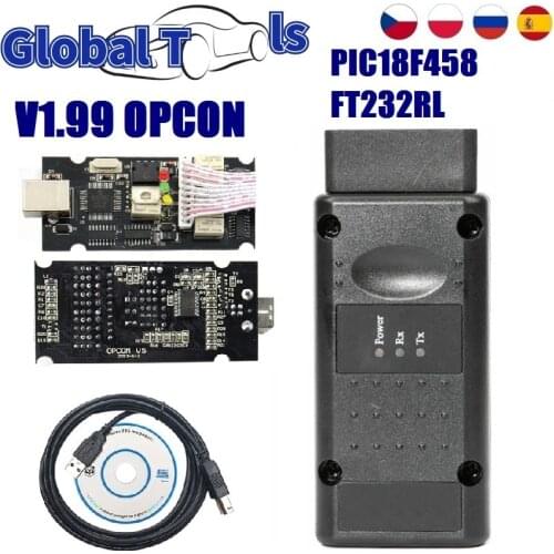 OP COM V1.70 V1.95 Can Be Flashed Update PIC18F458 FTDI OP-COM OP COM 1.99 OBD2 Code Reader Scanner for Opel OPCOM